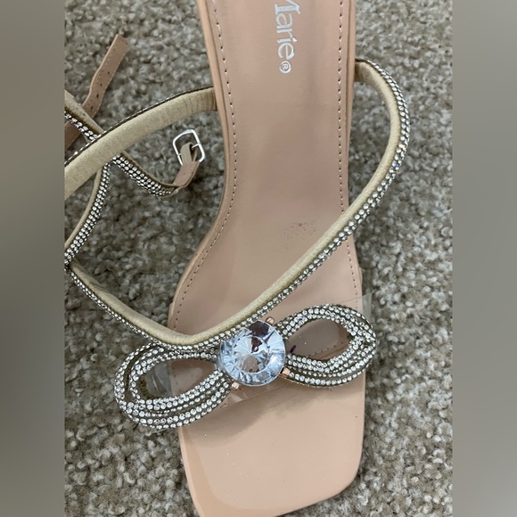 Glitter silver nude heels - Picture 11 of 13